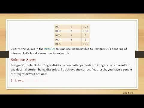 How to Fix Float Type Issues in SQL Calculations
