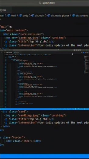 "🎵 Built a Spotify Clone with HTML & CSS! | UI, Layout & Responsiveness in Action 🚀"