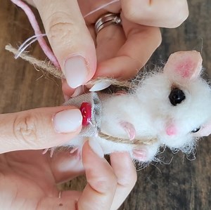 Cute Needle Felted Mouse 🐁🪡🧵 | Simple