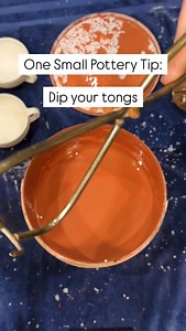 Glazing - dip your tongs! Simple pottery tips to make your life easier. #potterylove #glazingpottery #handmadeceramics | Amber Grace Ceramics