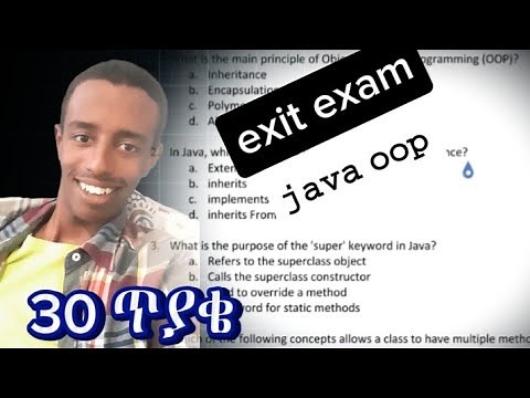 object oriented exit exam | final exam java oop Information technology @kangmoabel