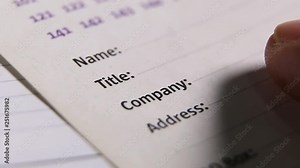 Going through financial documents and various forms