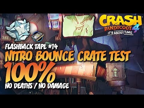 Crash Bandicoot 4: Nitro Bounce Crate Test 100% Run - Flashback Tape #14 (No Deaths / No Damage)