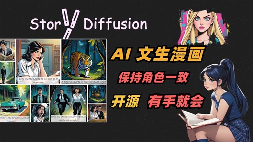 【干货】一键启动StoryDiffusion直接生成漫画，AI生图已经无法满足！人人都是漫画家！傻瓜教程/小白可玩