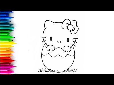Hello Kitty in Egg Coloring Page – Cute Easter Fun