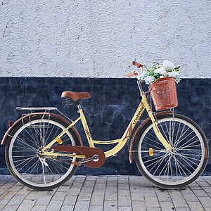 Vintage Ladies Woman Bike, 26 Inch Girls Bikes Dutch Style City Bicycle Basket | eBay UK