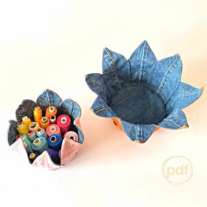 Fabric Basket Sewing Pattern and Tutorial, Pdf, Sew Basket in 3 Sizes, Easy Sewing Project - Etsy