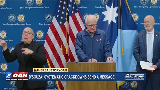 Is Tim Walz The Fraud Ringleader Directing These Operations? Author, Filmmaker, and Host of The Dinesh D’Souza Podcast Dinesh D’Souza believes Minnesota Governor Tim Walz was probably one of the ringleaders of these gargantuan fraud schemes playing out in Minnesota and across the country on The Real Story with Riley Lewis Watch the Real Story on OAN Live here: https://live.oann.com/home.ktv?utm_source=socials&utm_medium=social media&utm_campaign=fb | One America News Network