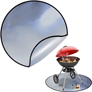 Fire Pit Mat for Lawn, KINGXBAR Heat Resistant Ember Mat Fireproof Pad for Wood Burning Fire Pit, Gas Fire Pit, Charcoal Grill, BBQ Mat, Shield Deck, Patio, Grass from High Radiant Heat - 30 inches