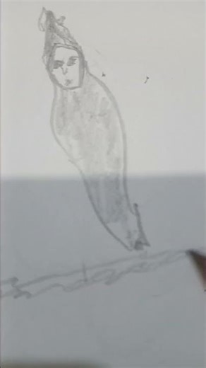 menggambar pocong seram#shorts