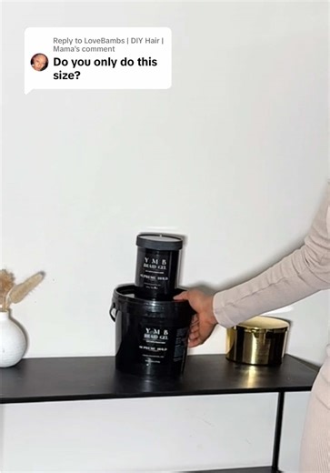 Replying to @LoveBambs | DIY Hair | Mama size comparison of our 16 & 64 oz #braidgel #ymb #protectivestyles