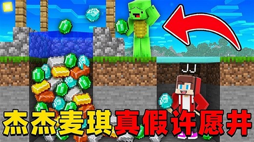 我的世界：杰杰麦琪遇到了一个神奇的许愿井，没想到竟然是假的！？