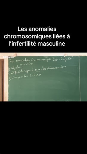 Les anomalies chromosomiques liées à l’infertilité masculine sont des altérations du nombre ou de la structure des chromosomes qui perturbent la production normale des spermatozoïdes (spermatogenèse) et peuvent entraîner une infertilité.#foryou
