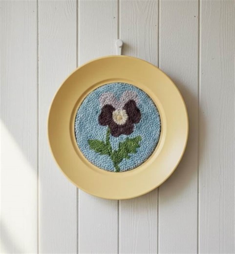 Violet Punch Needle Pattern – Rustic Floral Embroidery (PDF Download) - Etsy