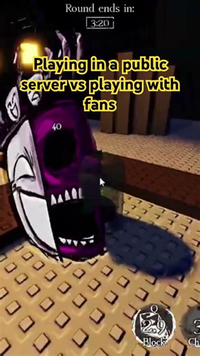 Playing in Public server versus playing fans ￼ #roblox #robloxmemes #funny #forsaken #hitnoob