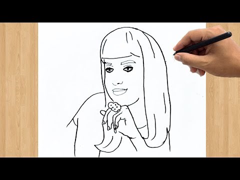 Drawing of Katy Perry: How to Draw Katy Perry Step by Step Tutorial