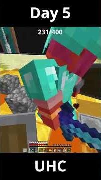 Day 5 Of Minecraft UHC Until 400 Subs (Endermen Can Speak?! 🤯) #shorts