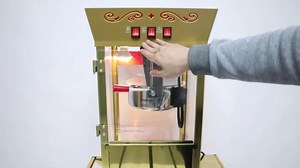 Vintage Popcorn Machine with Cart, 12oz Popcorn Cart, Popcorn Maker with Storage Cabinet, Suitable for Home Movie Theater Commercial (Red, 12OZ)