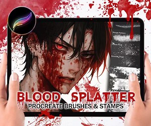 Splatter Collection, Procreate Brushes Blood 70 Realistic Blood Texture Brushes and Stamps for Anime and Realistic Art, Blood Splash - Etsy