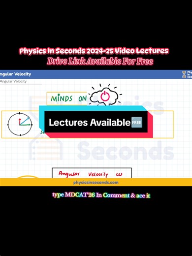 Free Physics Lectures for MDCAT 2024-25