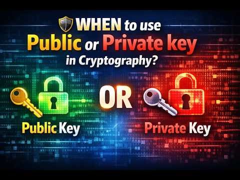 🛡️ WHEN to use Public or Private key in Cryptography?