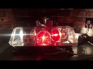 FDNY Model Code 3 XL Sealed Beam Mini Lightbar w/ Center Stinger
