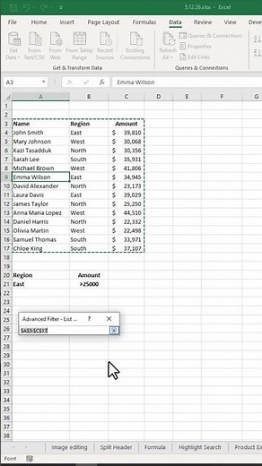 Copy Data Based on Criteria in Excel