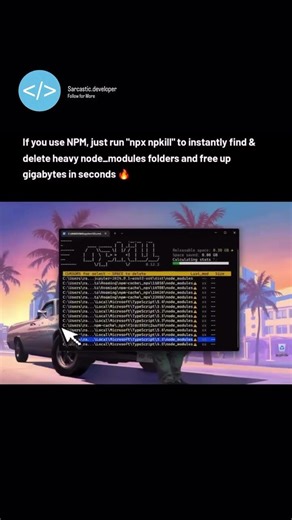 node_modules ate my 30GB and I just found the cure 💀