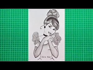 Princess Cinderella Drawing || How To Draw A Princess Drawing - Beautiful Disney Princess Drawing
