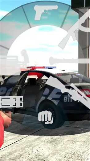 police gun vs machine gun #gaming #viral #gta #fighting