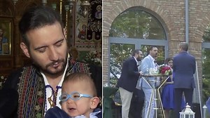 Avocatul Adrian Cuculis și-a botezat fiul "Lazăr", după 8 luni la terapie intensivă: "El a înviat din morți. Mulți dintre copiii din spital nu au mai ajuns acasă"