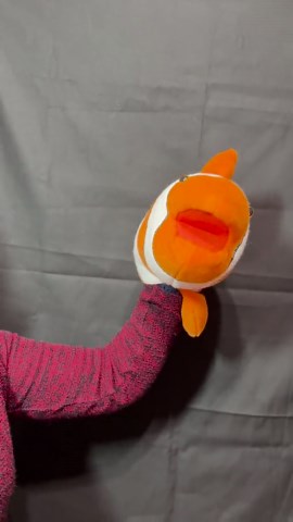 Clownfish handmade hand puppet