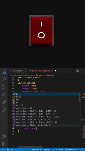 3D Toggle Switch in CSS #coding #css #toggleswitch #htmlcss