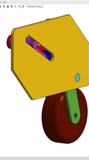 Hydraulic driven retractable wheels mechanism CAD drawing assembly animations mechanical onshape 🔥💯