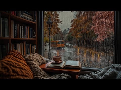 Calming Rain & Thunder for Deep Focus and Peaceful Sleep 🍂 | Autumn Ambience