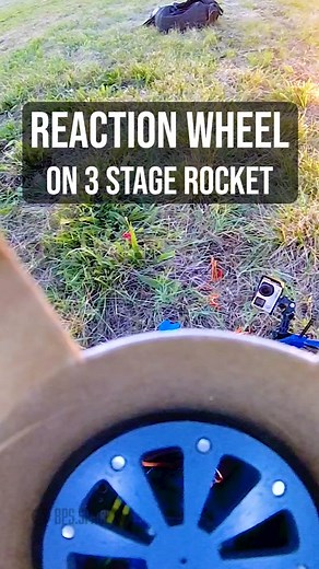 The wheel spins in the opposite direction to control the roll angle of the rocket. Footage is from 2021, the 3rd stage lost control but 2 outta 3 isn’t so bad!