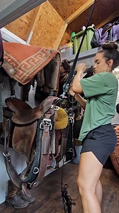 💡 Here's how I installed a pulley system in my shed to make tack care way easier. Trust me, your shoulders will thank you. 😅 #EquestrianLife #TackRoom #SaddleCare #BarnHack #DIYShedProject #HorseTrainer #TackRoomDIY #SaddleCare #HorseTackTips | Trust Equine Training