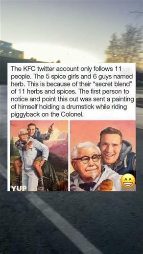 The KFC twitter accounts following list is interesting! 🤣🤣🤣 #facts #twitter #kfc #spices #herbs