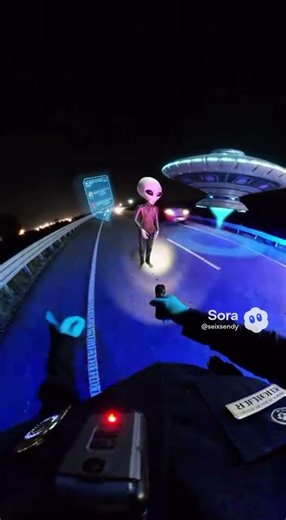 AI cops pulled over an alien 👽#shorts #ai #aibodycam