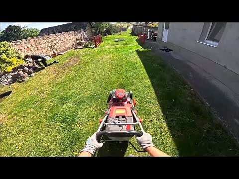 POV: Satisfying & Relaxing Lawn Mowing | Garden Cleaning | GoPro ASMR