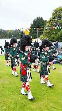 #drummajor leads Huntly #pipeband Games field #march during the 2025 #lonachgathering #shorts