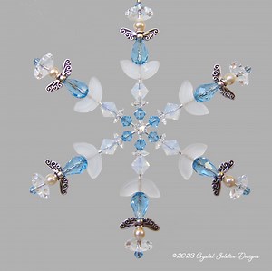 Swarovski Crystal Angel Snowflake Ornament: Beaded Fairy Decor - Etsy
