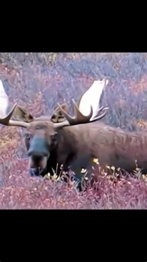 100 yards BiG monster mosse Hunt #chase #hunting #moose #wildlife