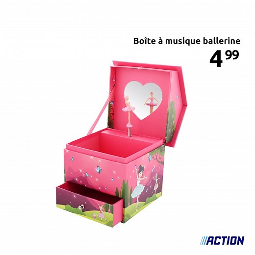 Rangez vos bijoux préférés dans cette belle boîte à musique! 💖 | Action