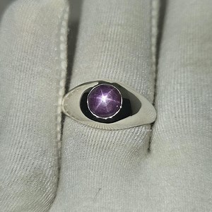 Ruby Star Sterling Silver Solitaire Ring - Natural Gemstone - Etsy