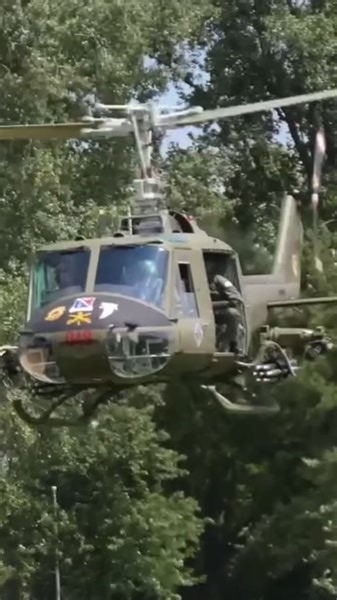 The Bell UH-1 Iroquois or “Huey” is one of the most iconic helicopters in the world. Designed for the US military, Hueys first arrived in Vietnam in 1962 and quickly proved the worth of helicopters in modern warfare. From gunships similar to what is seen here to troop transports, or “slicks” the Huey saw such widespread use by the Army that it has become a symbol of the Vietnam War. Different variants of the Huey continued to be used by the US Army, Air Force, Navy, and Marines for years, with t