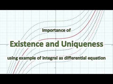 Existence & Uniqueness is important - example using integral as diff eq