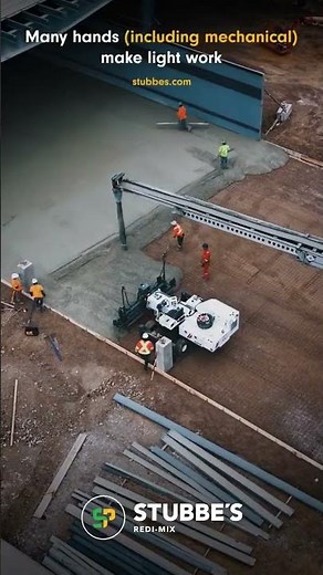 Watch Stubbe's Redi-mix team work with some helpful machines.