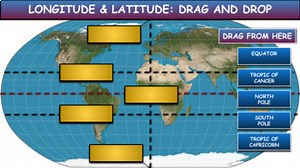 Latitude and Longitude: Drag & Drop Worksheet: Powerpoint Slides.Google Slides.