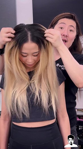 From black to blonde in one session. Using only 10vol in the back and 20vol developer on top of her head with #GuyTang #Big9 creme lightener. Yes this took 10 hours but her hair is still strong with no breakage whatsoever. It’s about taking thin slices and foiling every strand of hair and let the hair process with patience. ✨Pretone the rootàge area on damp hair with @guytang_mydentity xpress toner Sandstorm MistyMauve.✨Glaze with #GuyTang #Mydentity 1️⃣ChampagneDream 9 Demi with 6vol on rootàge